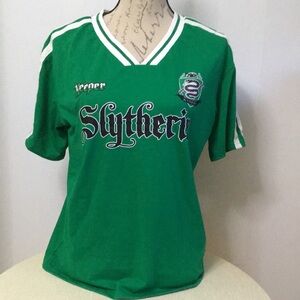 💐Harry Potter x SHEIN Slytherin Keeper Jersey Drop Shoulder SS Tee Sz S Green